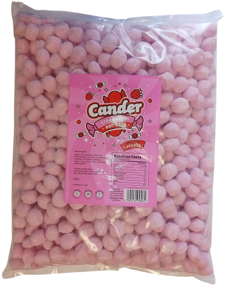 Cander Halal Strawberry Vegan Bonbons - 3kg