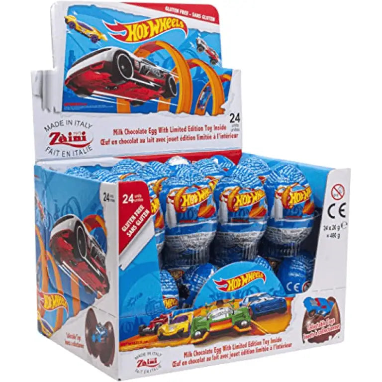 Zaini Chocolate Hot Wheels Surprise Eggs 20g - 24 Count