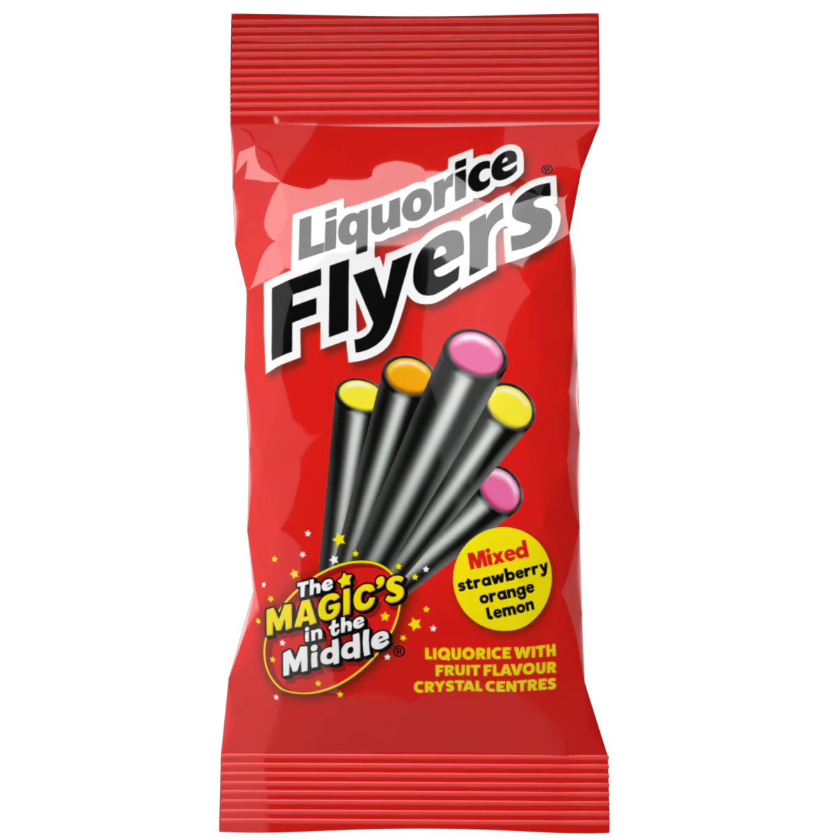 Liquorice Flyers Pre-Pack 75g - 12 Count