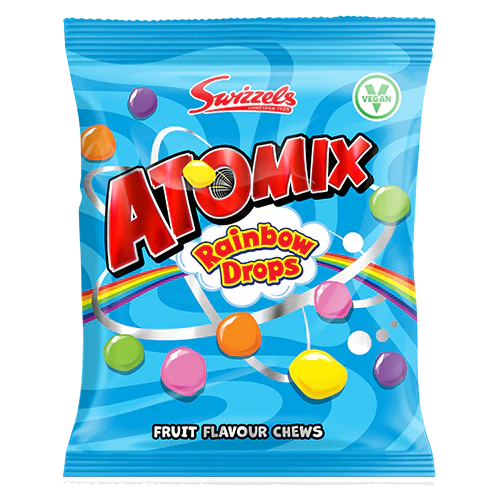 Swizzels Atomix Rainbow Drops 110g - 12 Count
