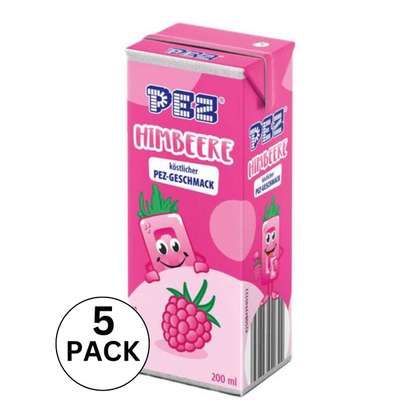 Pez Raspberry Flavoured Drink Carton 200ml - 5 Pack
