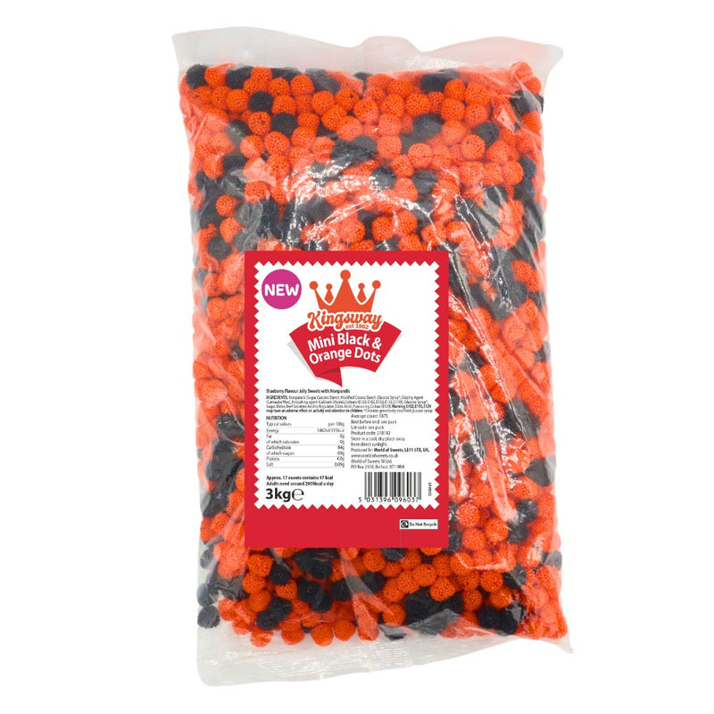 Kingsway Mini Black & Orange Dots - 3kg