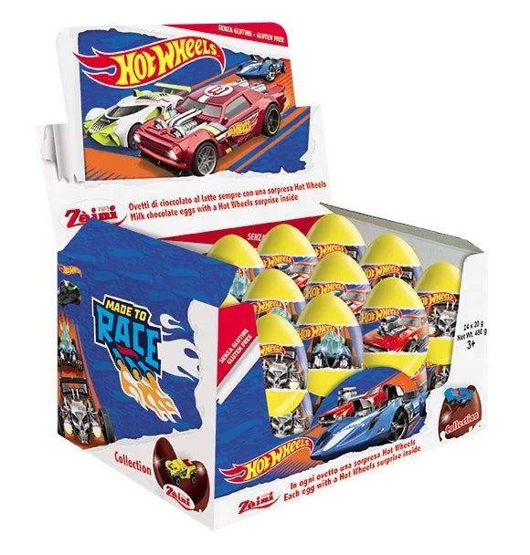 Zaini Chocolate Hot Wheels Surprise Eggs 20g - 24 Count