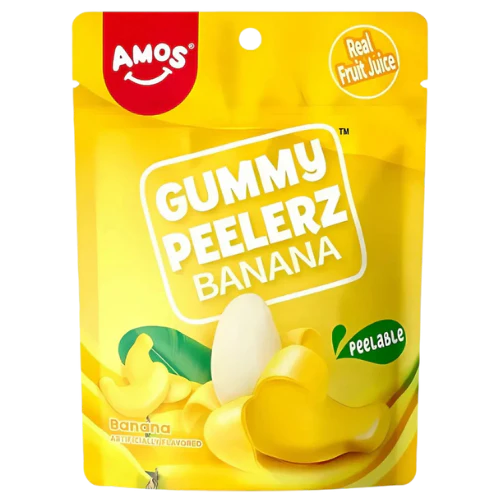Amos Gummy Banana Peelerz 120g - 12 Count
