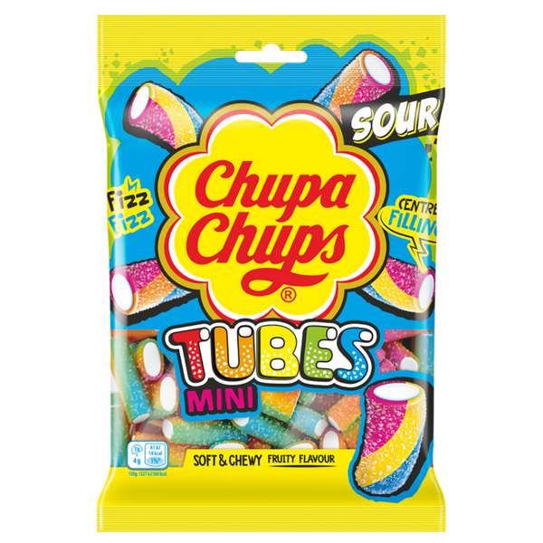 Chupa Chups Sour Mini Tubes 120g - 12 Count