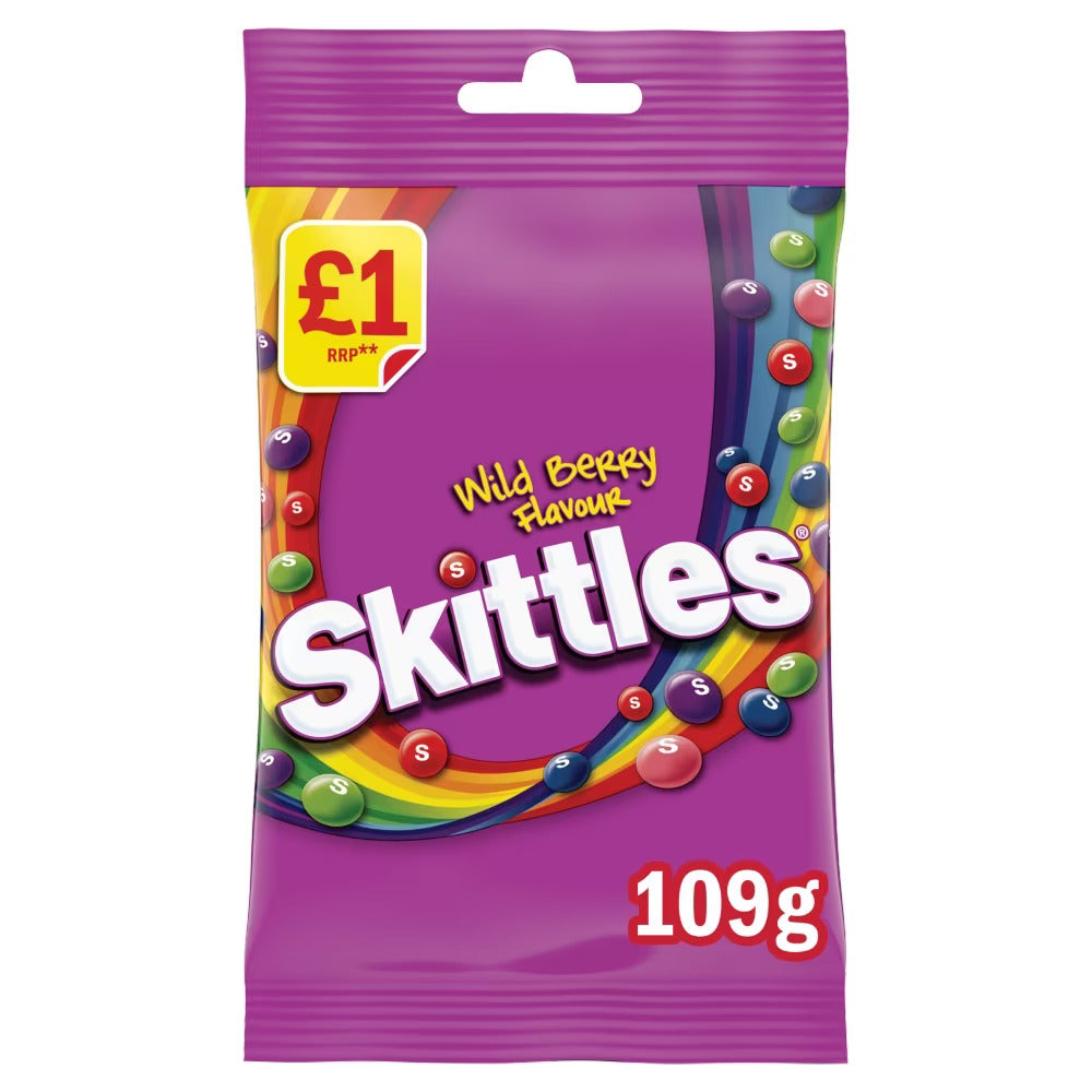 Skittles Wild Berry 109g Bag PMP £1 - 14 Count