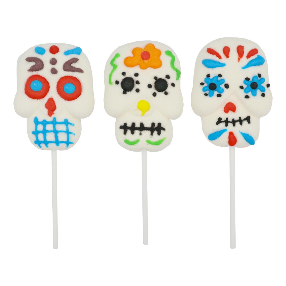 Candy Realms Skull Mallow Pops 40g - 24 Count