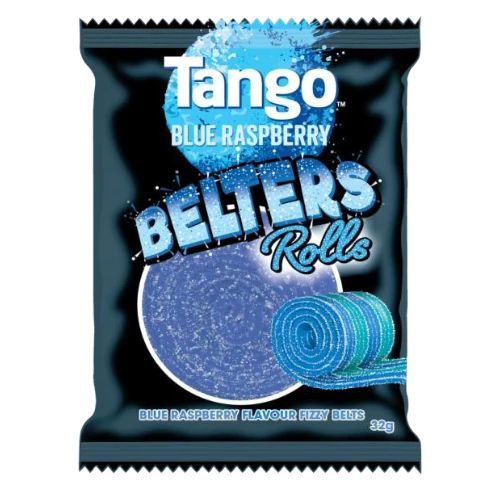 Tango Belters Blue Raspberry Rolls 35g - 24 Count