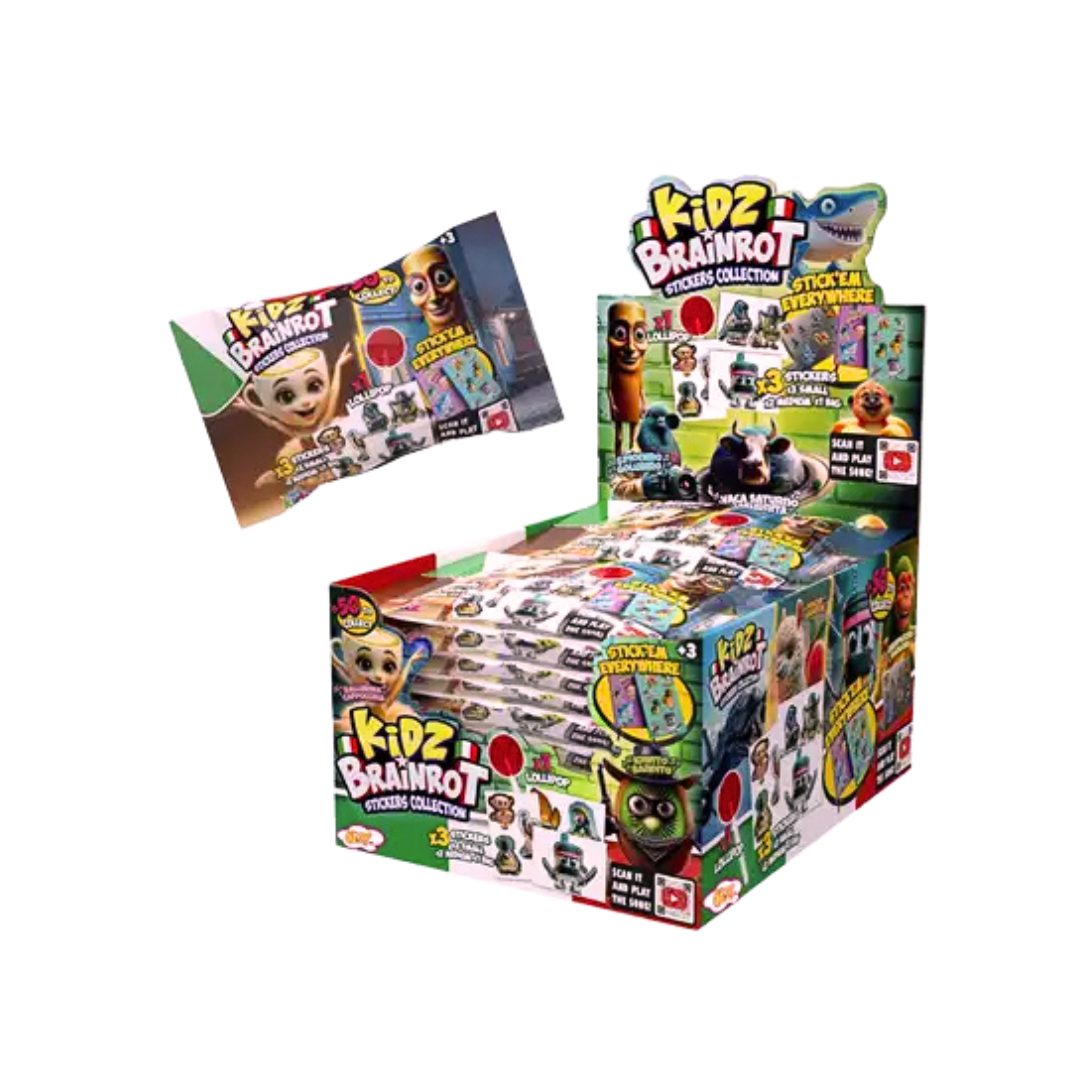 Brain Rot Lollipop & Stickers - 24 Count