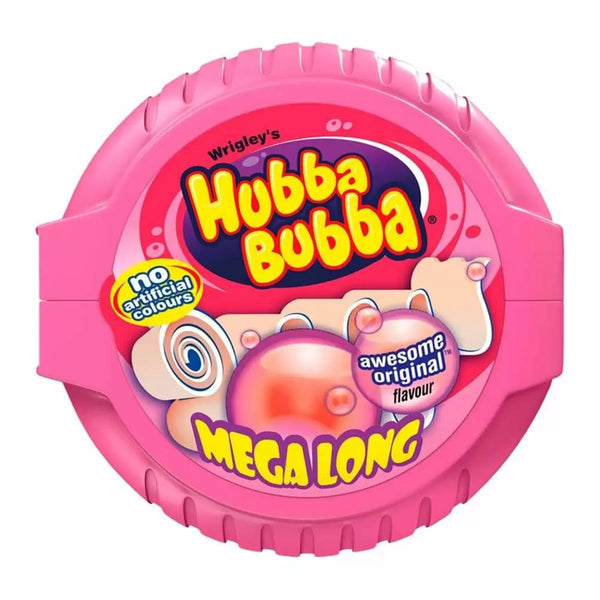 Hubba Bubba Fancy Fruit Bubble Gum Mega Long Tape 56g - 12 Count