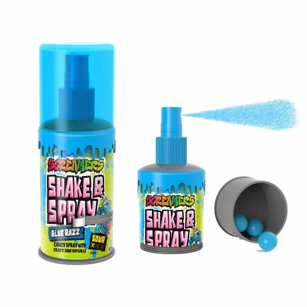 Zed Candy Screamers Blue Raspberry Shake & Spray 60ml - 12 Count