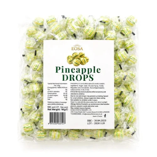 Eosa Pineapple Drops Hard Boiled Candy - 1kg