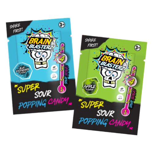 Brain Blasterz Super Sour Popping Candy - 30 Count