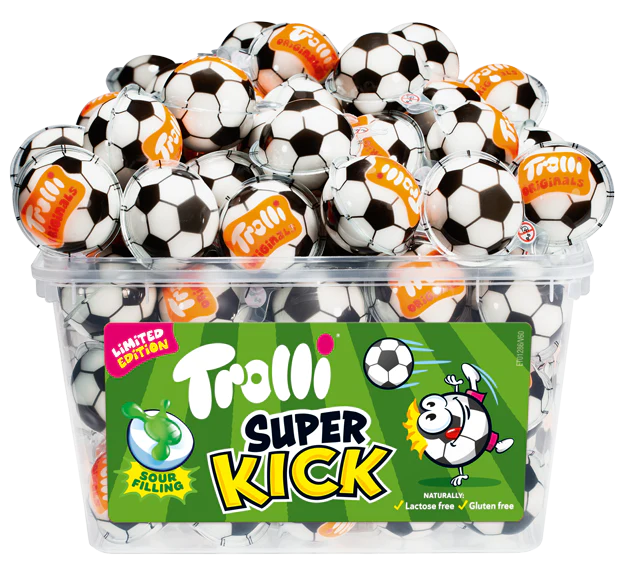 Trolli Super Kick Football 3D Candy - 60 Count