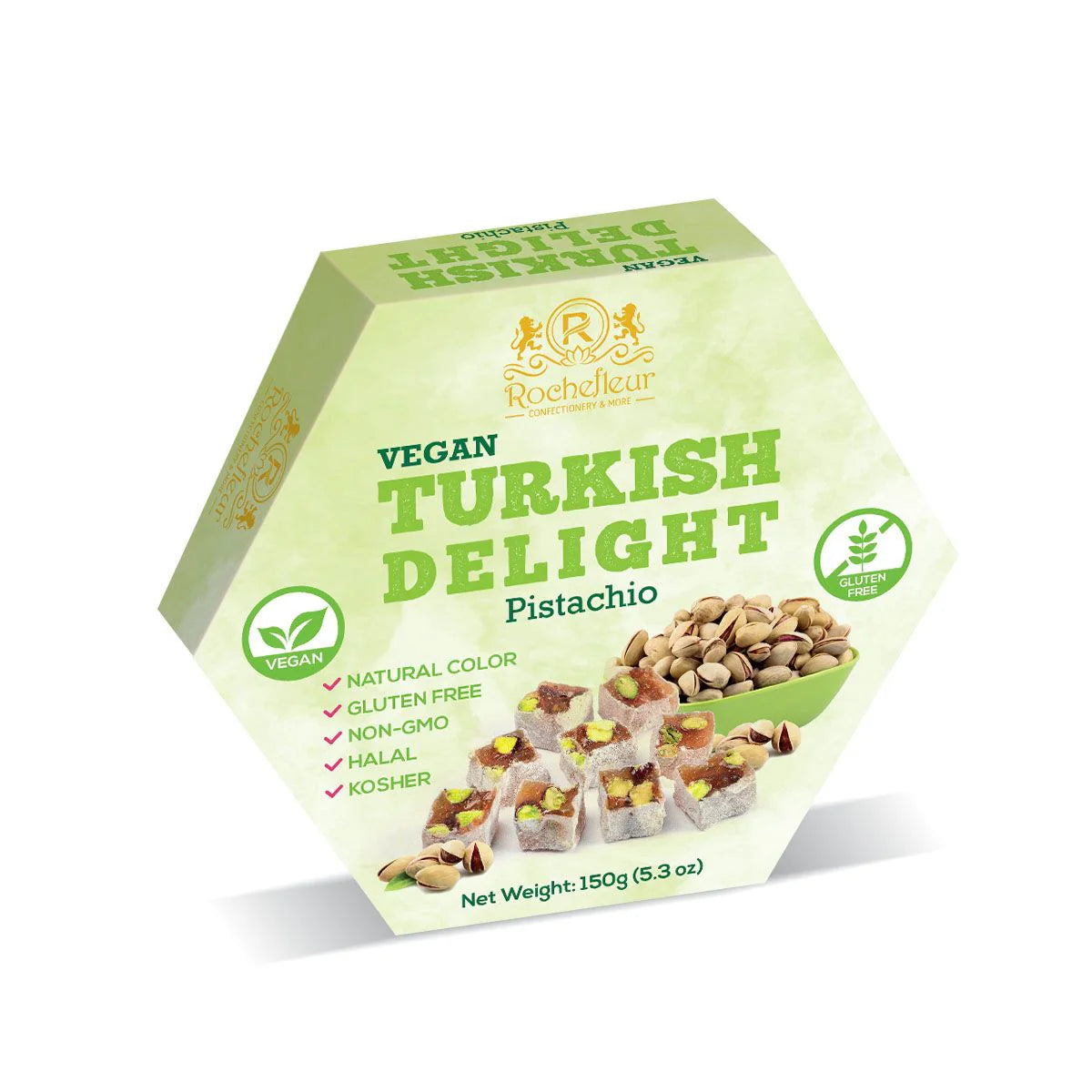 *SEASONAL* Rochefleur Pistachio Turkish Delight 150g - 8 Count