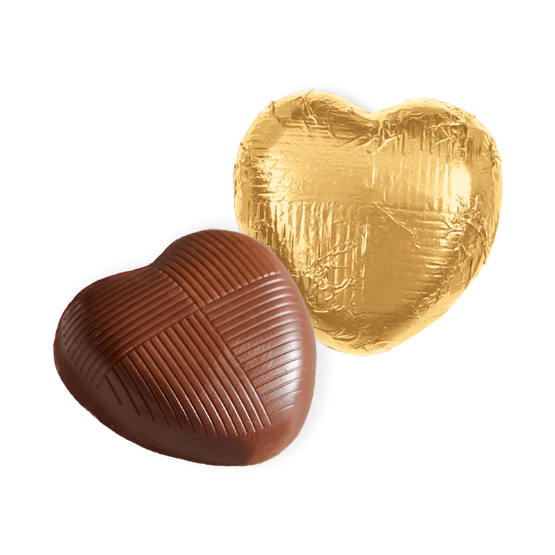 Whitakers Gold Foiled Chocolate Hearts - 1kg