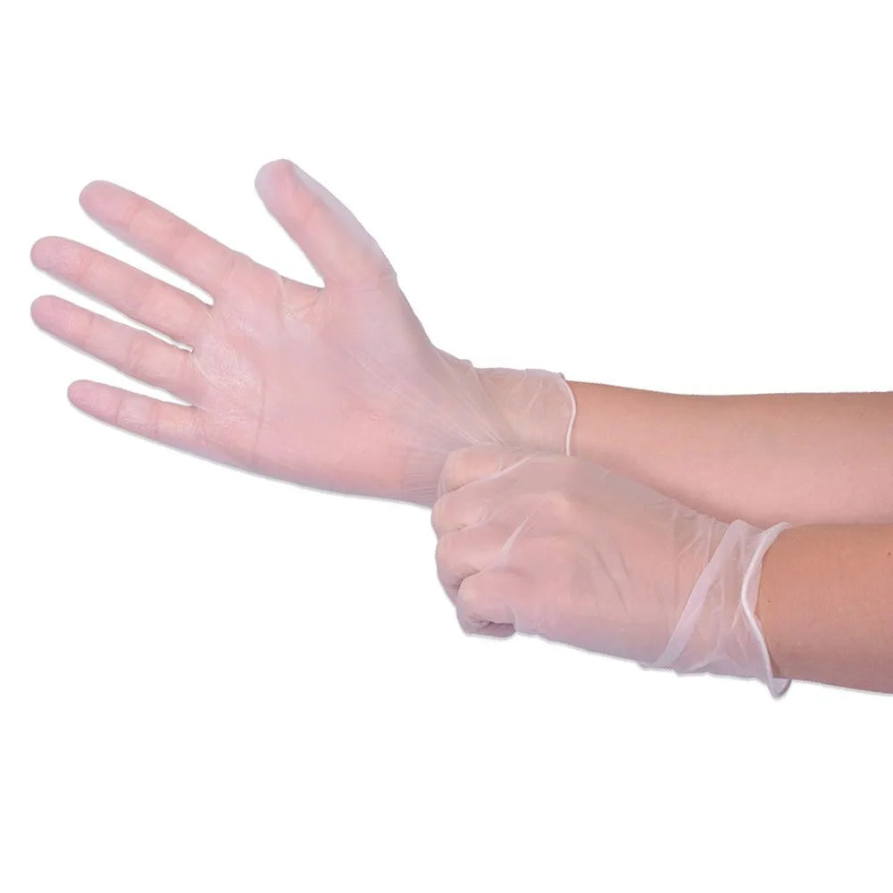 Clear Vinyl Medium Gloves - 100 Count