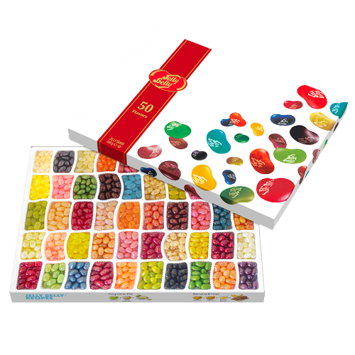 50 Flavour Jelly Belly Beans - 600g Gift Box