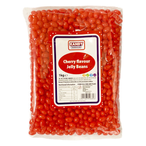 Zed Candy Cherry Jelly Beans - 1kg Bulk Bag