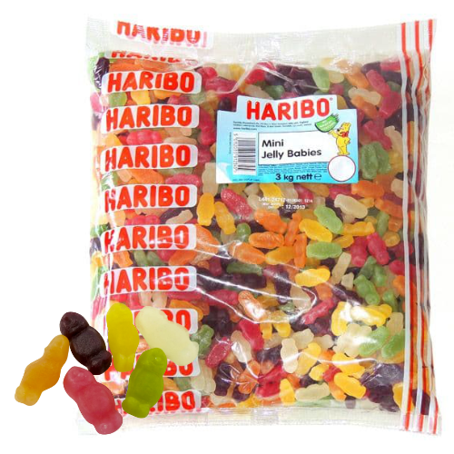 Haribo Mini Jelly Babies - 3kg Bulk Bag