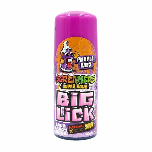 Zed Candy Screamers Purple Razz Big Lick 60ml - 12 Count