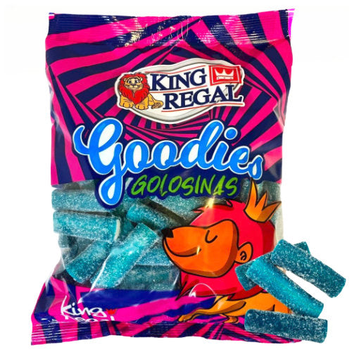 King Regal Mega Sour Blue Raspberry Rocket Bites - 1kg Bulk Bag
