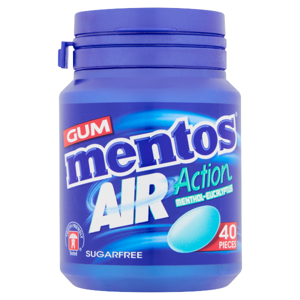 Mentos Gum Air Action Sugar Free - 6x40 Pieces