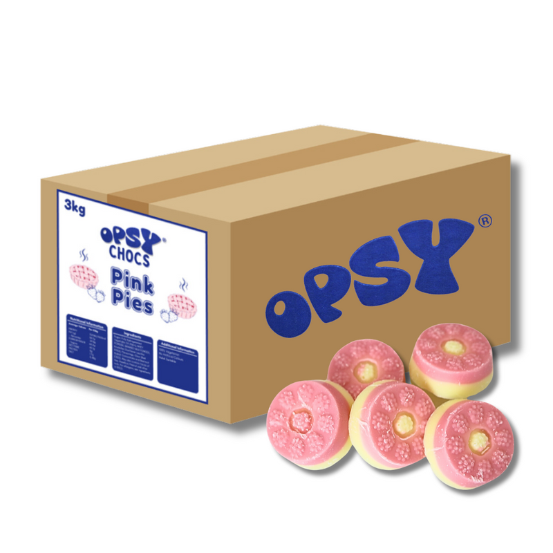 Opsy Chocolate Pink Pies - 3kg Bulk Box
