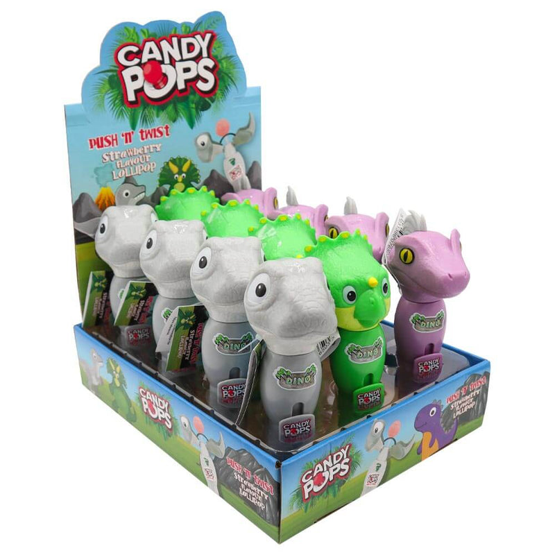 Candy Pops Dino Push N Twist - 12 Count