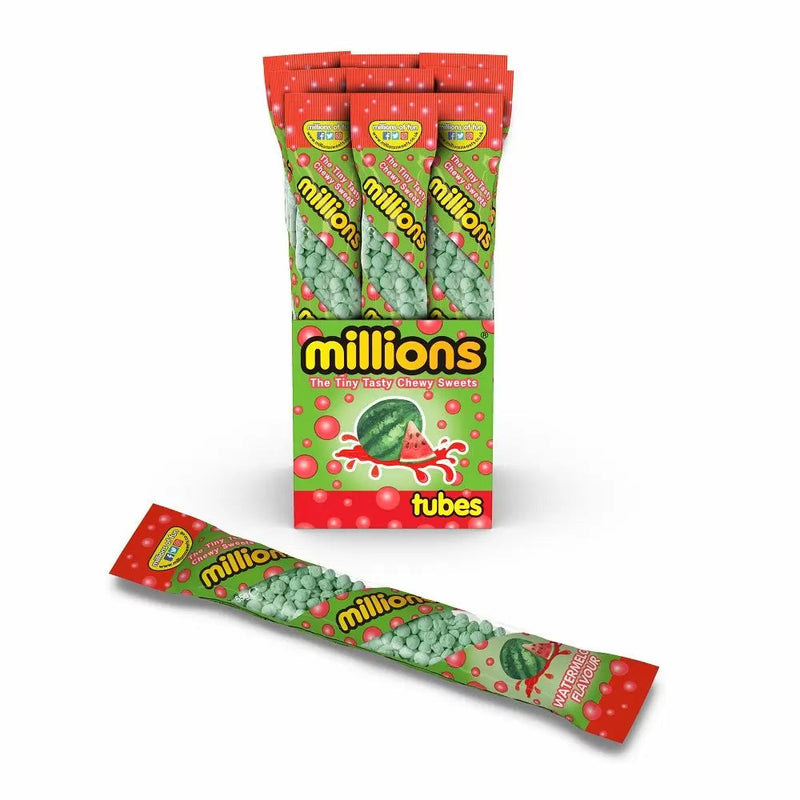 Millions Watermelon Tubes - 12 Count