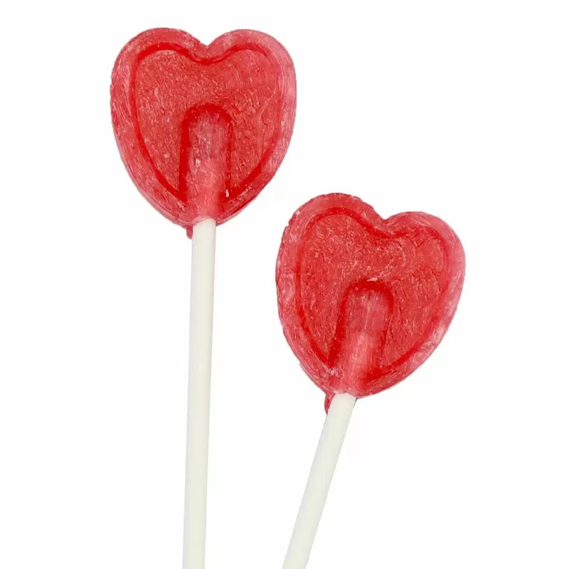 Cherry Heart Wrapped Lollipops