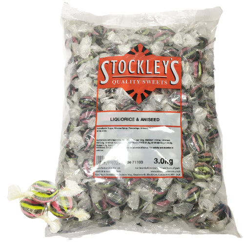Stockleys Wrapped Liquorice & Aniseed - 3kg