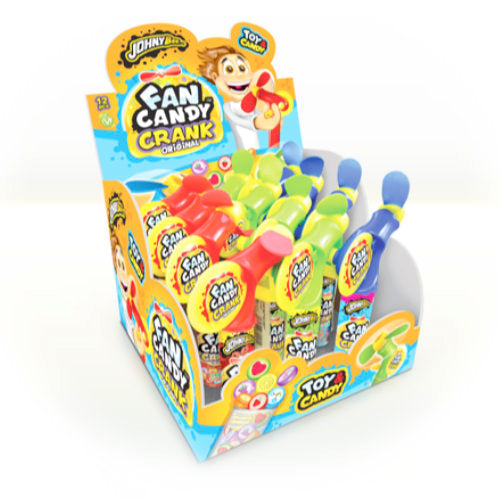 Johnny Bee Fan Candy Crank - 12 Count