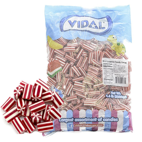 Vidal Mini Candy Canes - 3kg Bulk Bag