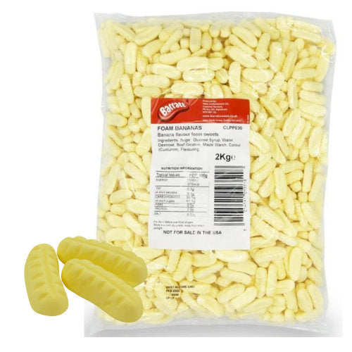 Barratt Foam Small Bananas - 2kg Bulk Bag
