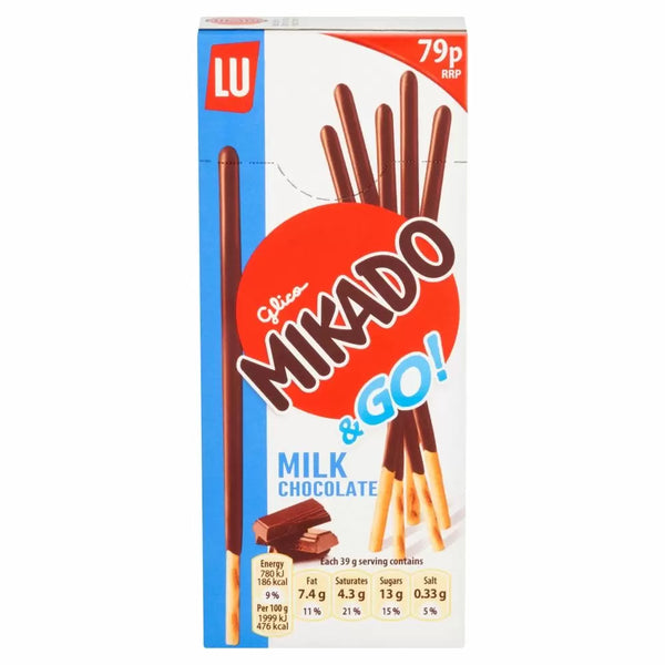 Mikado Milk Chocolate Biscuits 39g PMP £0.75 - 24 Count