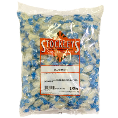 Stockleys Wrapped Clear Mints - 3kg