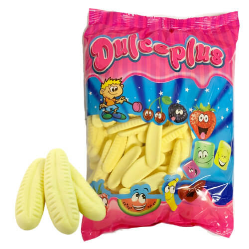Dulce Plus Foam Bumper Bananas - 1.5kg Bulk Bag