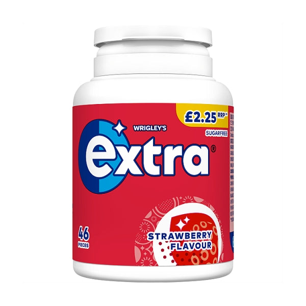 Wrigley's Extra Strawberry Sugarfree Chewing Gum Bottle PMP £2.25 - 6 Count