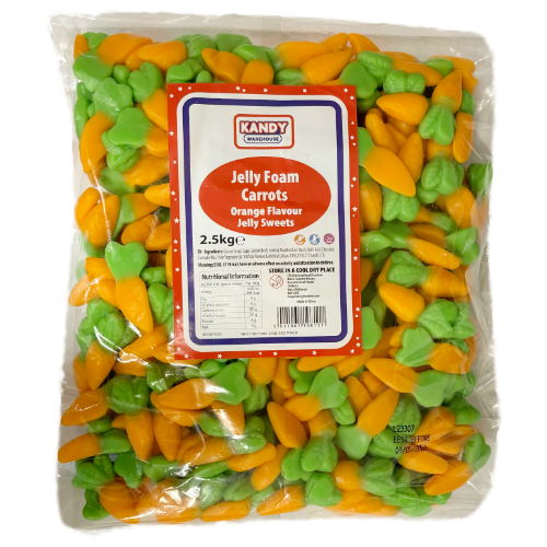 Kandy Warehouse Jelly Foam Carrots - 2.5kg