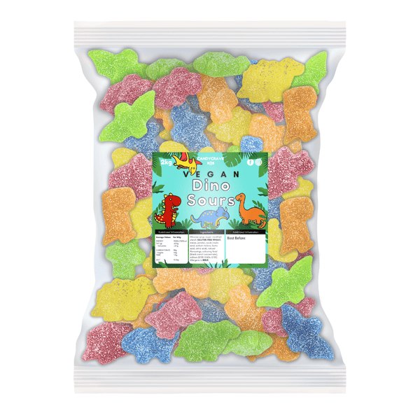 Candycrave Vegan Sour Dinosaurs - 2kg Bulk Bag