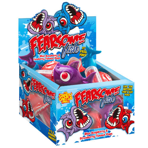 Rose Fearsome Fish Candy Pops - 15 Count