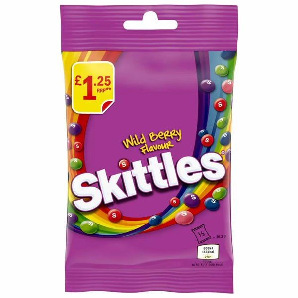 Skittles Wild Berry 109g Bag PMP £1.25 - 14 Count