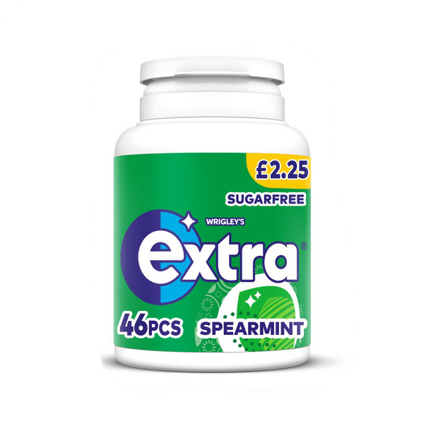 Wrigley's Extra Spearmint Sugarfree Chewing Gum Bottle PMP £2.25 - 6 Count