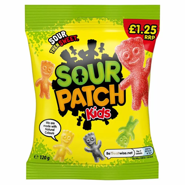 Sour Patch Kids Sweets Bag 120g PMP £1.25 - 10 Count