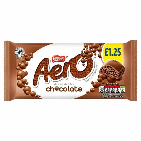 Aero Milk Chocolate Sharing Bar 90g PMP £1.25 - 15 Count