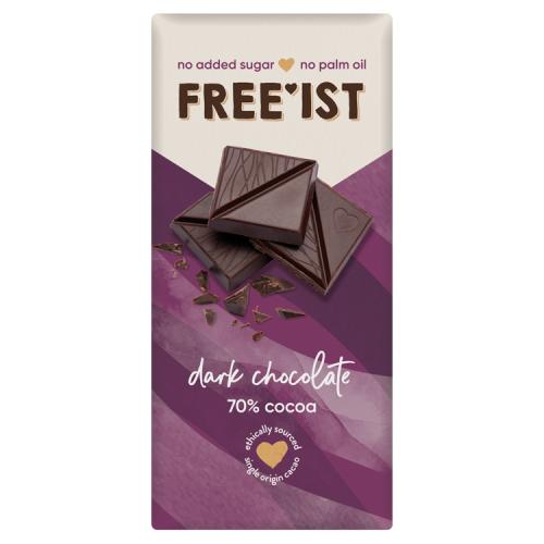 Free'ist No Added Sugar Dark Chocolate 70g - 15 Count