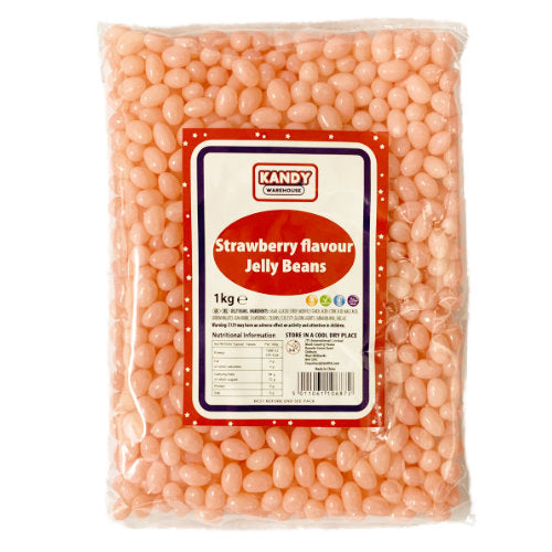 Zed Candy Strawberry Jelly Beans - 1kg Bulk Bag