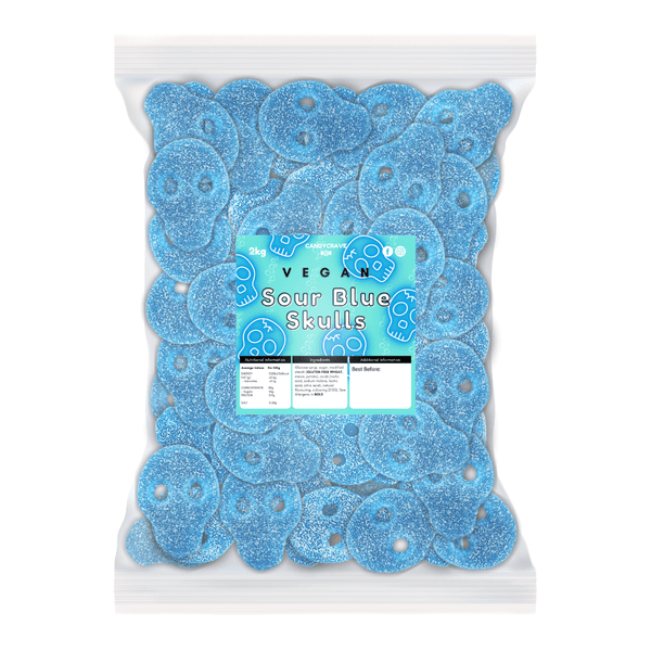 Candycrave Vegan Fizzy Blue Skulls - 2kg