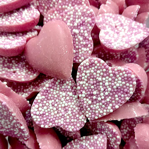 Pink Strawberry Candy Hearts - 250g Bag
